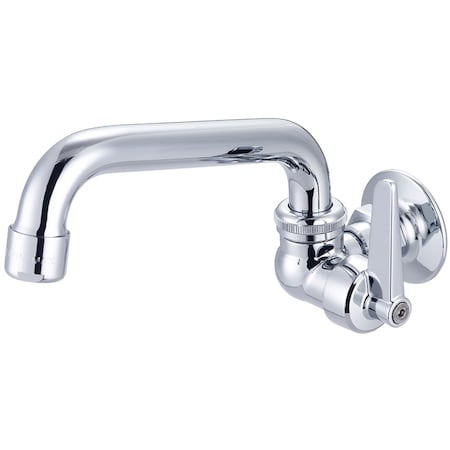 Central Brass Wall Mount Pot Filler, NPT, Wallmount, Polished Chrome, Number of Holes: 1 Hole 0398-ULE0